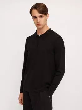 Тонкий трикотажный джемпер с воротником на молнии