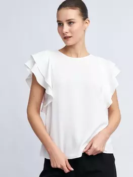 Топ-блузка с воланами на рукавах