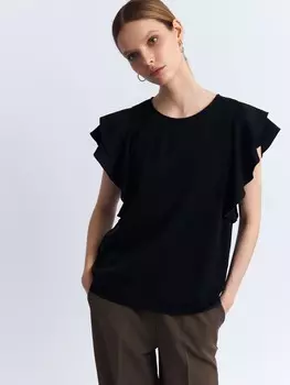 Топ-блузка с воланами на рукавах