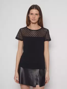 Топ-футболка с кружевом