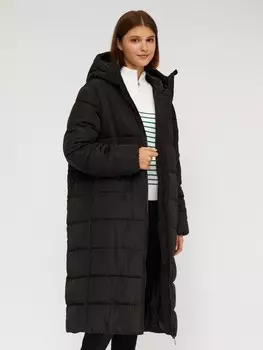 Тёплая длинная куртка-пальто с капюшоном