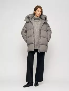 Тёплая куртка-пальто с капюшоном