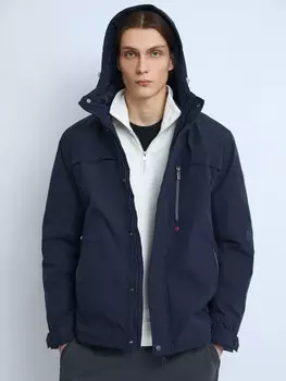 Тёплая куртка с капюшоном на синтепоне