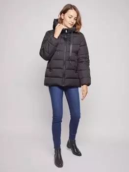 Тёплая стёганая куртка с капюшоном