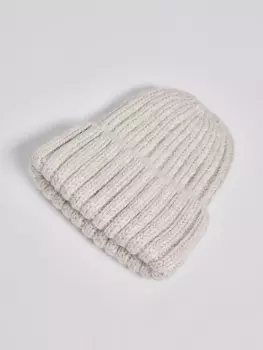 Тёплая вязаная шапка-бини