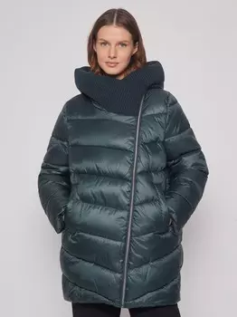 Тёплое стёганое пальто с капюшоном