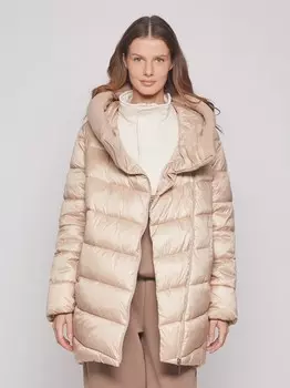 Тёплое стёганое пальто с капюшоном