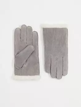 Тёплые замшевые перчатки