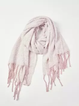Тёплый шарф с бахромой