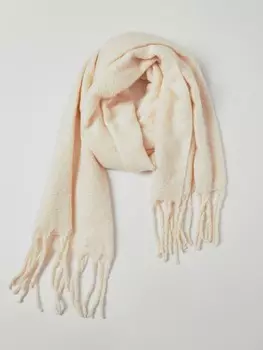 Тёплый шарф с бахромой