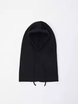 Тёплый вязаный капюшон-балаклава из акрила