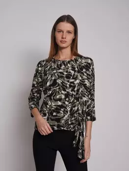 Трикотажная блузка с завязками