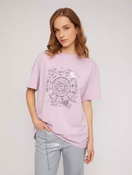 Трикотажная футболка из хлопка с принтом