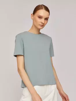 Трикотажная футболка из хлопка со стразами