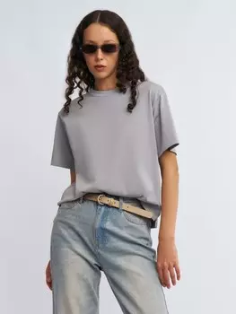 Трикотажная футболка однотонная