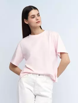 Трикотажная футболка однотонная