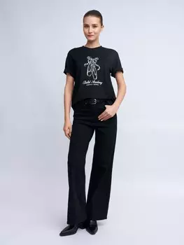 Трикотажная футболка с принтом