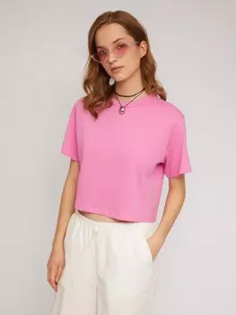 Трикотажная короткая футболка из хлопка