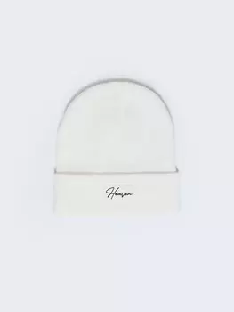 Трикотажная шапка-бини из акрила с отворотом