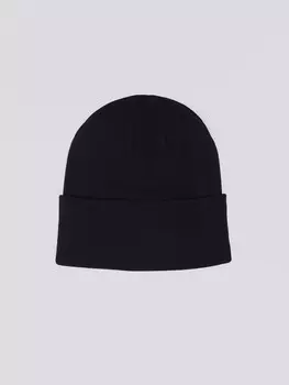 Трикотажная шапка-бини с отворотом