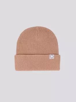 Трикотажная шапка-бини с отворотом