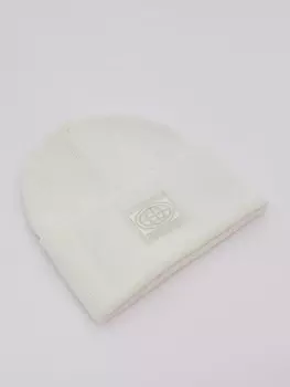 Трикотажная шапка-бини с отворотом