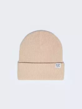 Трикотажная шапка-бини с отворотом