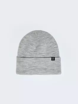 Трикотажная шапка-бини с отворотом