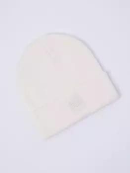 Трикотажная шапка-бини с патчем-нашивкой