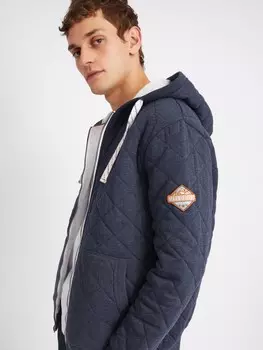 Трикотажная стёганая толстовка с капюшоном и подкладкой на синтепоне