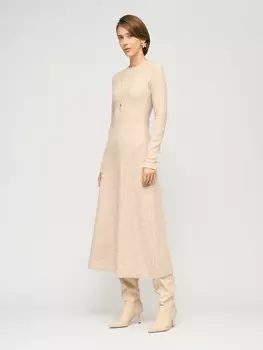 Трикотажное платье-джемпер миди с длинным рукавом