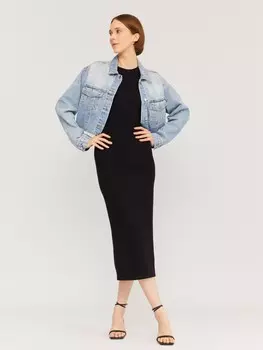 Трикотажное платье-майка с вырезом на спине