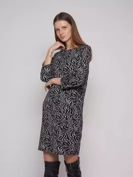 Трикотажное платье с узором