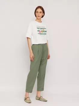 Трикотажные брюки-джоггеры на резинке