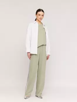 Трикотажные брюки-джоггеры с лампасами