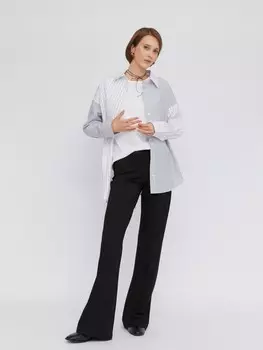 Трикотажные брюки фасона Bootcut с цепочкой и стрелками