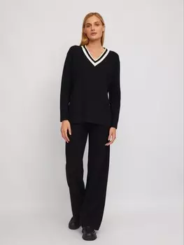 Трикотажные брюки прямого силуэта со средней посадкой