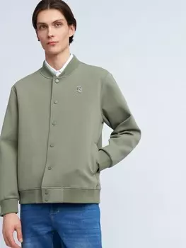 Трикотажный бомбер на кнопках