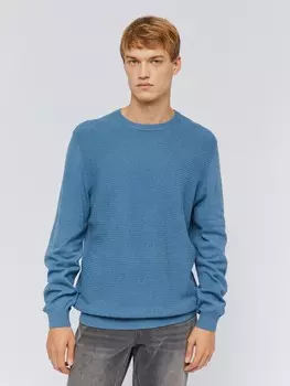 Трикотажный джемпер из хлопка с круглым вырезом