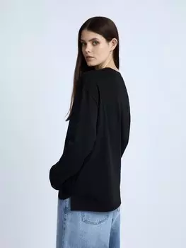 Трикотажный оверсайз лонгслив из хлопка