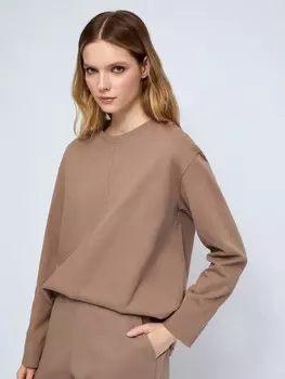 Трикотажный оверсайз лонгслив из хлопка