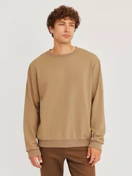 Трикотажный свитшот прямого кроя с длинным рукавом