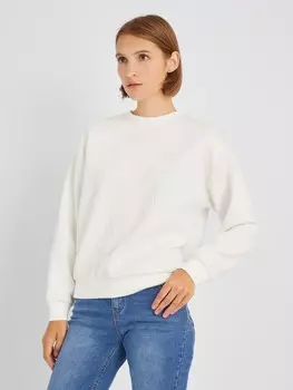 Трикотажный свитшот с фактурным узором