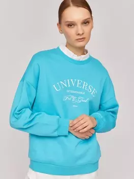 Трикотажный свитшот с надписью в колледж-стиле