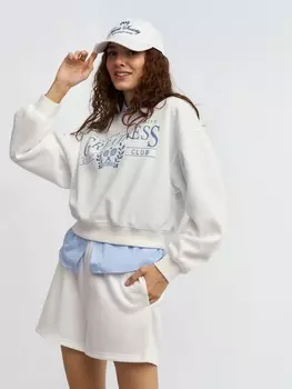 Трикотажный свитшот с принтом-надписью