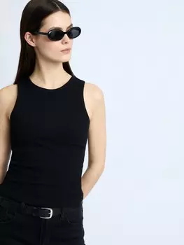 Трикотажный топ-майка без рукавов