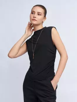 Трикотажный топ с горлом без рукавов