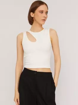 Трикотажный топ с вырезом