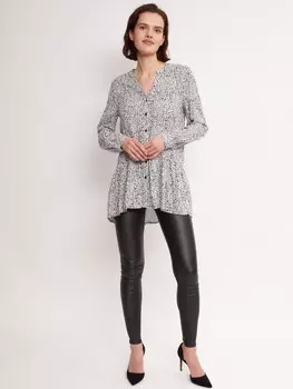 Удлиненная блузка с принтом