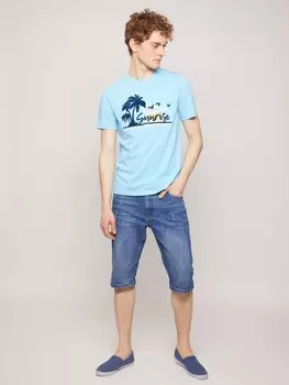 Удлинённые джинсовые шорты